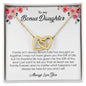 To My Bonus Daughter | Always Love You - Interlocking Hearts necklace